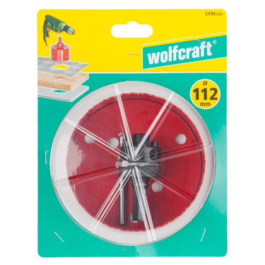 wolfcraft Lochsäge 112 mm Bimetall Rot 5496000